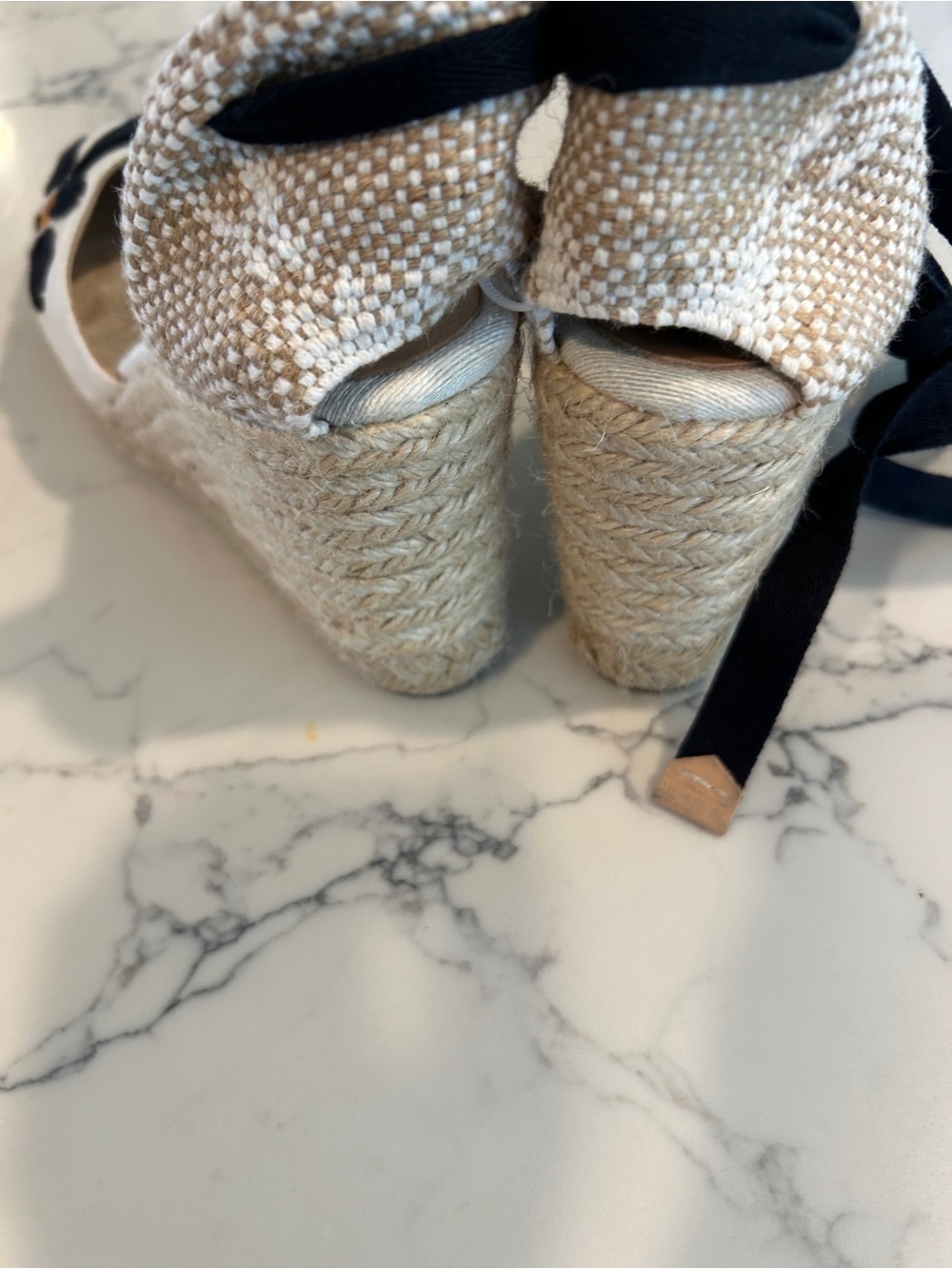 Hard to Find Castañer Candace Daisy Linen Wedge Espadrilles size 40 (9) - Picture 4 of 10